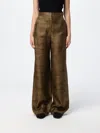 Max Mara Studio Silk Trousers In Brown