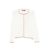 Max Mara Studio Silk-wool Blend Sweater In White
