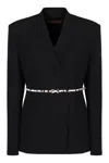 Max Mara Studio Single-breasted Blazer With Belt In Black