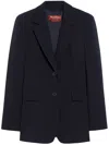Max Mara Tailored Suit With Flap Pockets And Lapels In Black