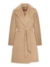 Max Mara Tigre Wool Wrap Coat In Nude