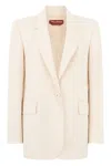 Max Mara Studio Single-breasted Blazer In Neutral