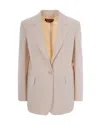 Max Mara Studio Single-breasted Cady Blazer In Pink