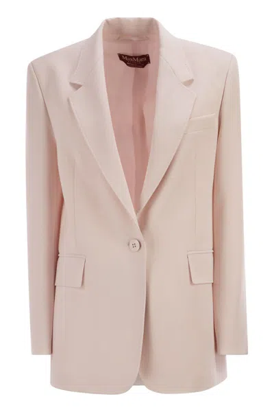 Max Mara Studio Single-breasted Mstbosco Cady Blazer In Pink