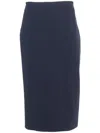 Max Mara High Waist Midi Skirt In Blue