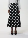 Max Mara Moneta Cotton And Silk Midi Skirt In Black