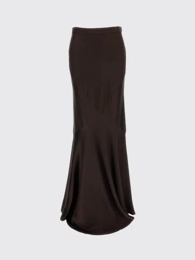 Max Mara Studio Skirt Woman In Brown