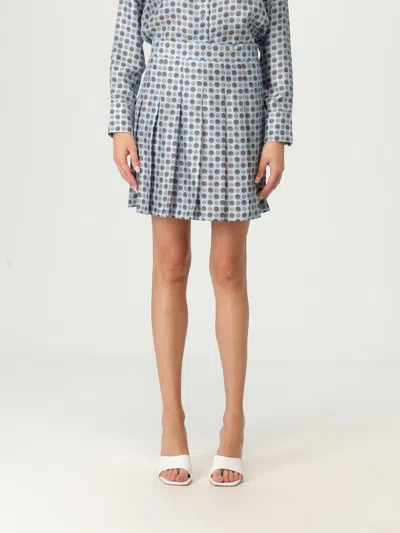 Max Mara Studio Skirt Woman Gnawed Blue