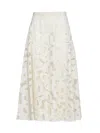 Max Mara Zitto Skirt In Floral Lace In Beige