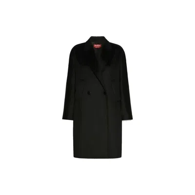 Max Mara Studio Studio Mastro Wool Coat In Black