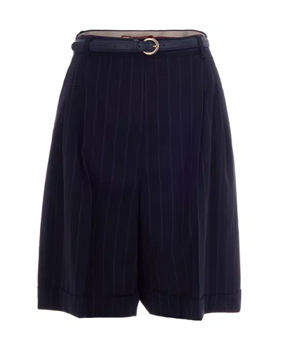 Max Mara Studio Stylish Mini Shorts For Women - Perfect In Blu