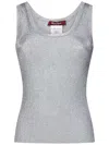 Max Mara Top Hardy In Viscosa Lurex Argento In Gray