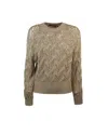 Max Mara Geometric-pattern Knit Sweater In Green