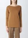Max Mara Wool Cashmere Round Neck Sweater In Brown