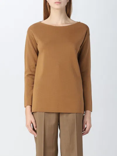 Max Mara Studio Sweater Woman Honey In Brown