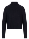 Max Mara Ribbed Funnel-neck Sweater In Black