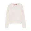 Max Mara Embellished Cable-knit Sweater In Gold