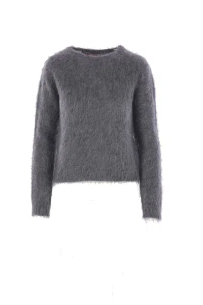 Max Mara Studio Sweaters In Gray