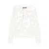 Max Mara Sequin-embellished Cardigan In White