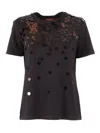 Max Mara Studio T-shirt M/c In Black
