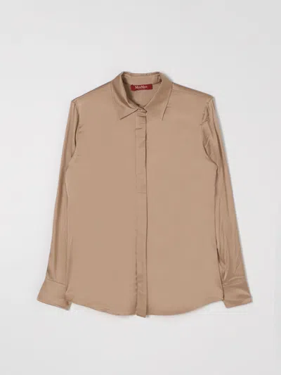 Max Mara Studio T-shirt Woman Camel In Brown