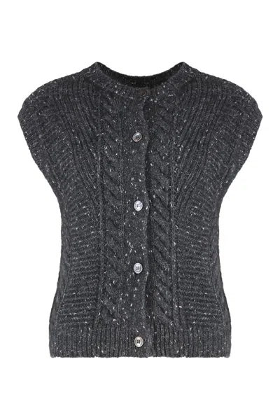 MAX MARA MAX MARA STUDIO TAFFY SWEATER VEST WITH BUTTONS