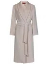 Max Mara Studio Taglio Coat In Gray
