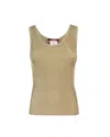 Max Mara Top Hardy In Viscosa Lurex Oro In Gold