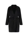 Max Mara Notched-lapel Coat In Black