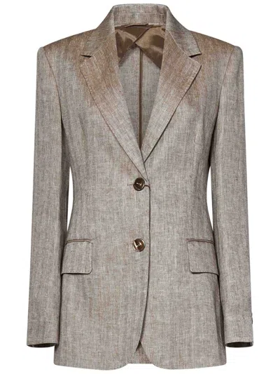 Max Mara Studio Teso Blazer In Beige