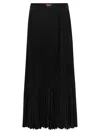 Max Mara Studio Timoteo - Sablé Pleated Georgette Skirt In Black