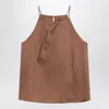 Max Mara Studio Tobacco-coloured Gauze Top