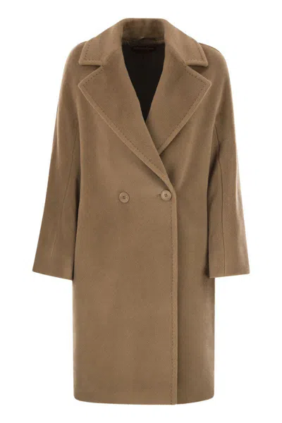 Max Mara Studio Tokio - Alpaca And Virgin Wool Coat In Brown