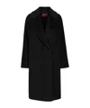Max Mara Studio Tokio Double Breasted Coat In Black