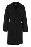 Max Mara Lilia Belted Long-sleeved Coat In Black