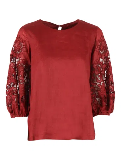 Max Mara Studio Top-canottiera In Tes. Ordine In Red