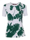 Max Mara Studio T-shirt Woman White In Green