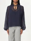 Max Mara Studio Top Woman Blue In Blue