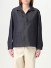 Max Mara Cotton And Linen Drill Blouse In Black