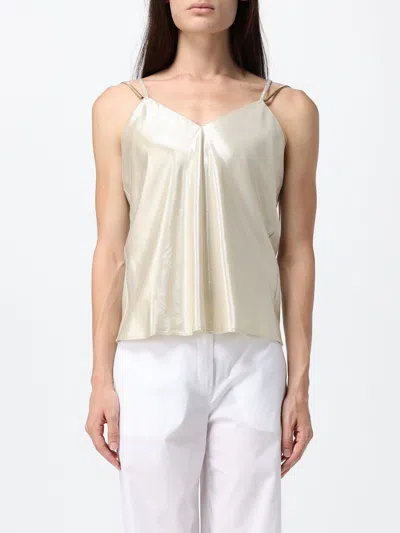 Max Mara Studio Top Woman In Gold