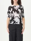 Max Mara Studio Top Woman Multicolor In Black