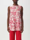 Max Mara Graphic-print Sleeveless Top In Red