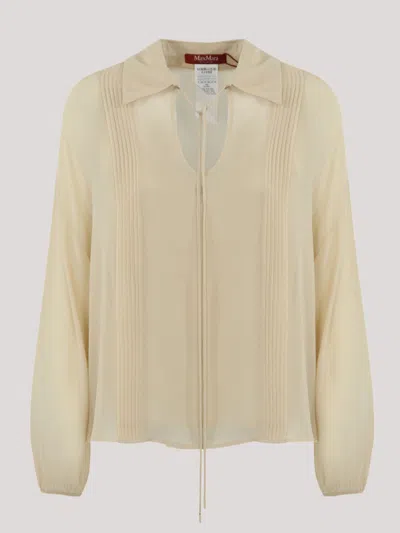 Max Mara Studio Top Woman Rope In Yellow