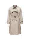Max Mara Studio Trench Coat In Neutral