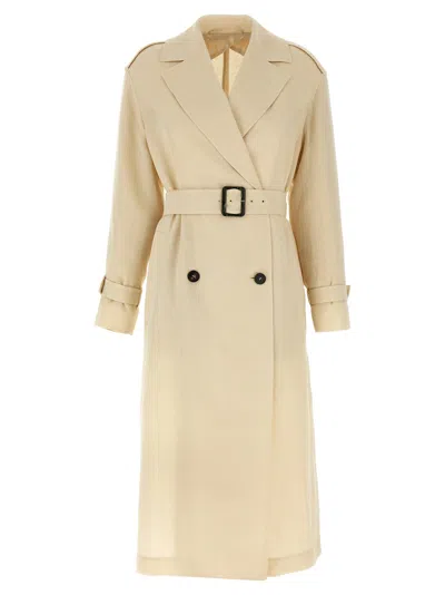Max Mara Studio Trench Coat In Beige