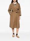 Max Mara Studio Trench Coat In Brown