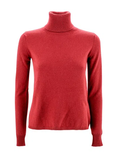 Max Mara Studio Turtleneck Long In Red