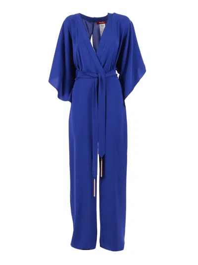 Max Mara Studio Tuta Salopette Ode In Blue