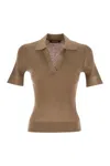 Max Mara Studio Uberta - Wool And Silk Polo Shirt With Sequins