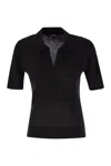 Max Mara Studio Uberta - Wool And Silk Polo Shirt With Sequins